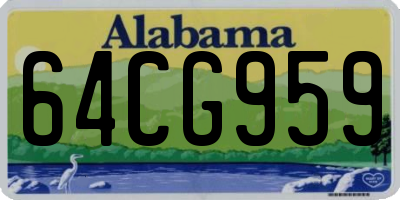 AL license plate 64CG959