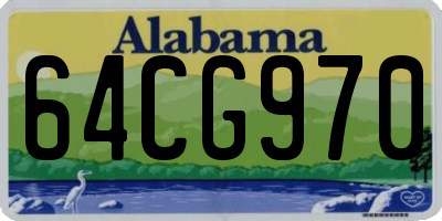 AL license plate 64CG970