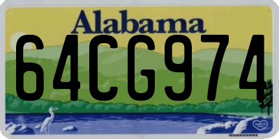 AL license plate 64CG974