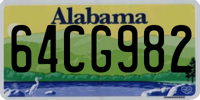 AL license plate 64CG982