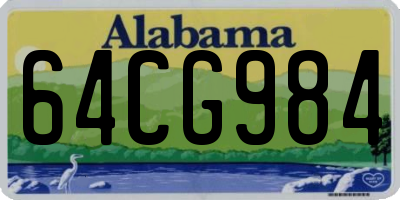 AL license plate 64CG984