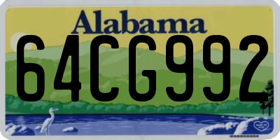 AL license plate 64CG992