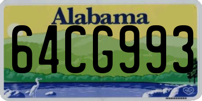 AL license plate 64CG993
