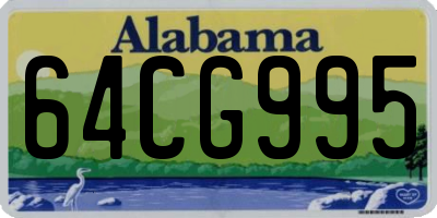 AL license plate 64CG995