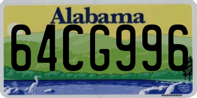 AL license plate 64CG996