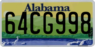 AL license plate 64CG998