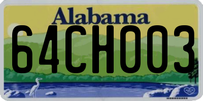 AL license plate 64CH003