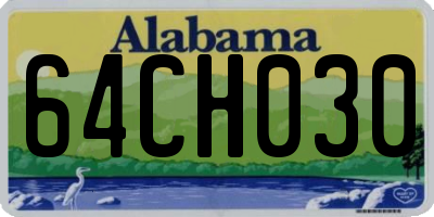 AL license plate 64CH030