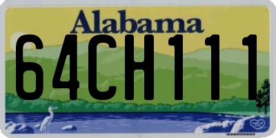 AL license plate 64CH111