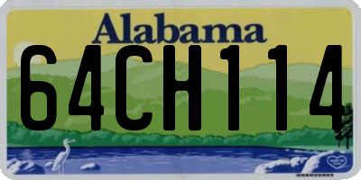 AL license plate 64CH114