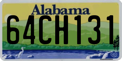 AL license plate 64CH131
