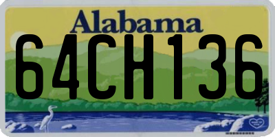 AL license plate 64CH136