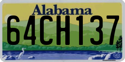 AL license plate 64CH137