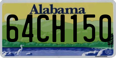 AL license plate 64CH150