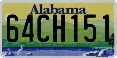 AL license plate 64CH151