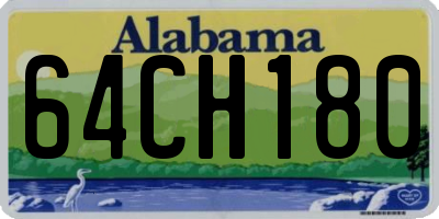 AL license plate 64CH180
