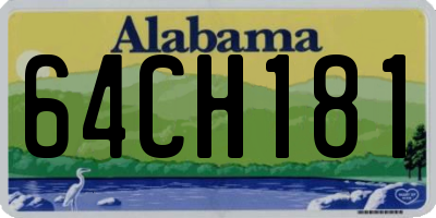 AL license plate 64CH181