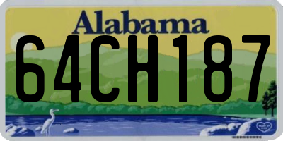 AL license plate 64CH187