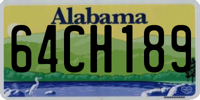 AL license plate 64CH189