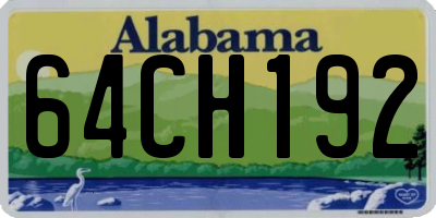AL license plate 64CH192
