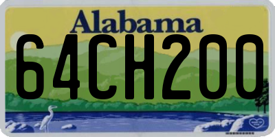 AL license plate 64CH200