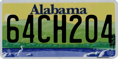AL license plate 64CH204