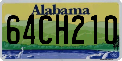 AL license plate 64CH210