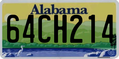AL license plate 64CH214