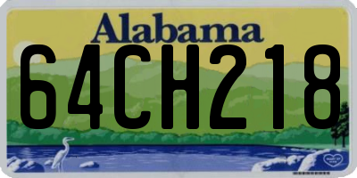AL license plate 64CH218