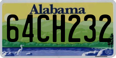 AL license plate 64CH232