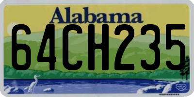 AL license plate 64CH235