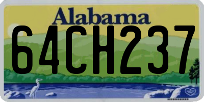 AL license plate 64CH237