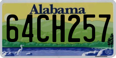 AL license plate 64CH257