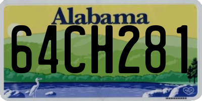 AL license plate 64CH281
