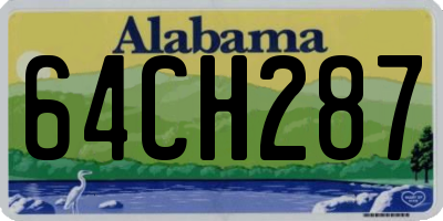 AL license plate 64CH287