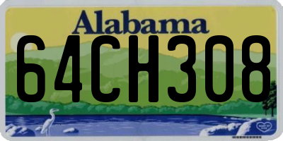AL license plate 64CH308