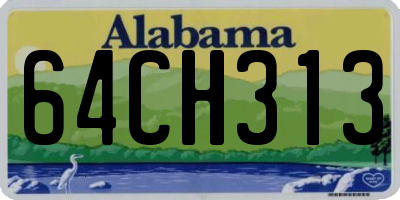 AL license plate 64CH313