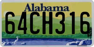 AL license plate 64CH316