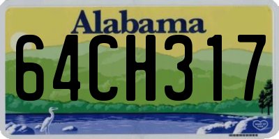 AL license plate 64CH317