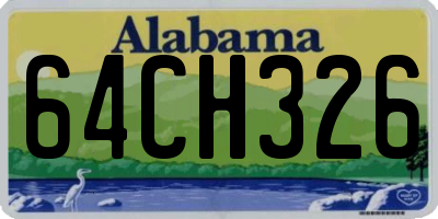 AL license plate 64CH326