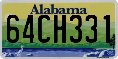 AL license plate 64CH331