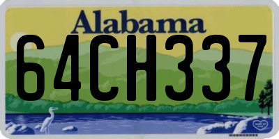 AL license plate 64CH337