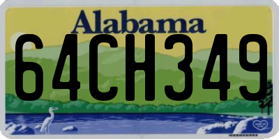 AL license plate 64CH349