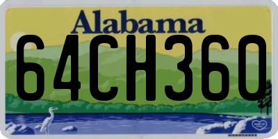 AL license plate 64CH360