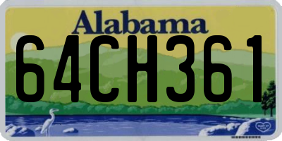 AL license plate 64CH361
