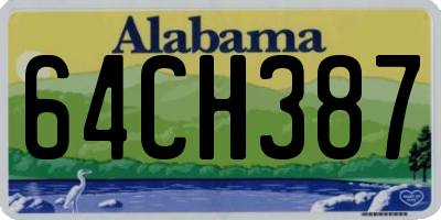 AL license plate 64CH387