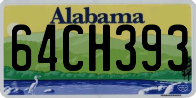 AL license plate 64CH393