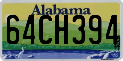 AL license plate 64CH394