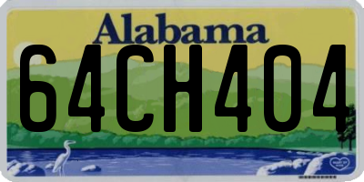 AL license plate 64CH404