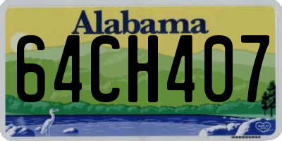AL license plate 64CH407